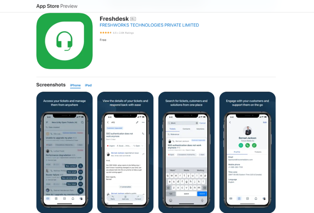 freshdesk aplikacja ios app store
